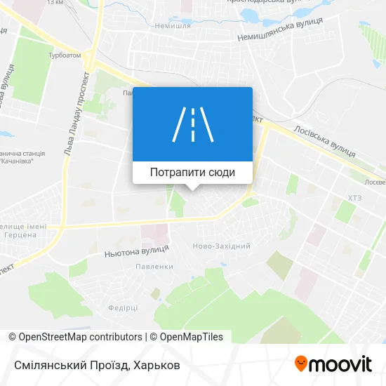 Карта Смілянський Проїзд