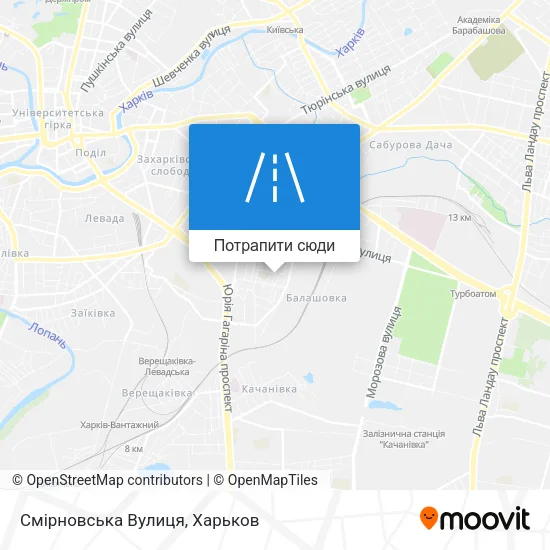 Карта Смірновська Вулиця