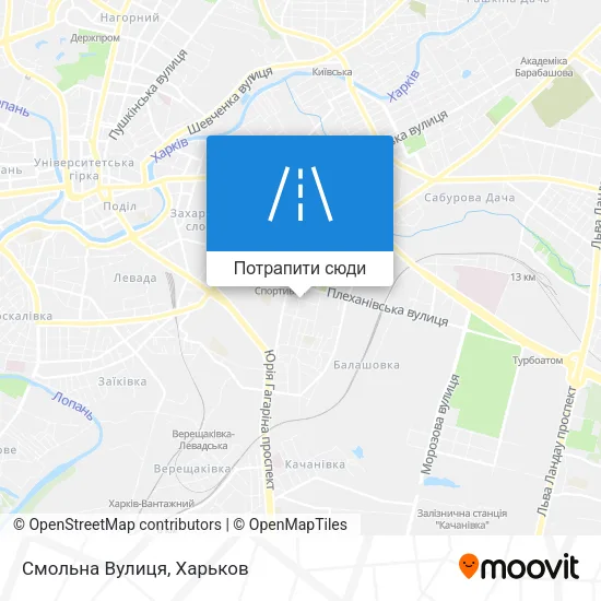 Карта Смольна Вулиця