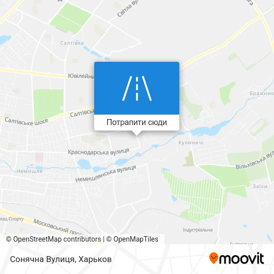 Карта Сонячна Вулиця