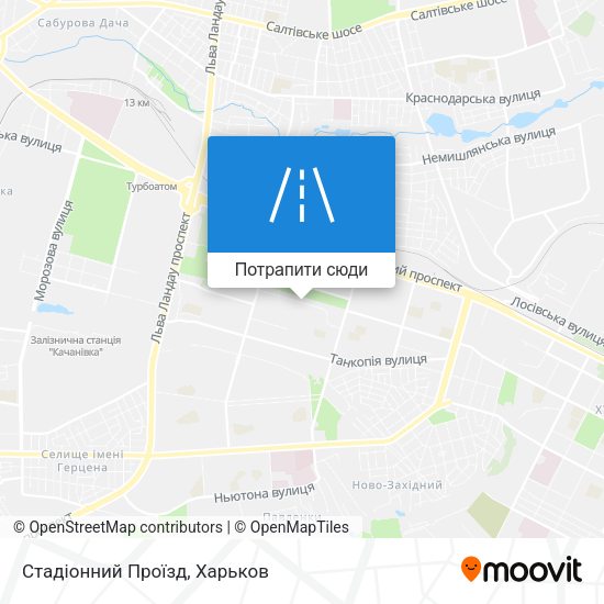 Карта Стадіонний Проїзд
