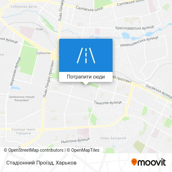 Карта Стадіонний Проїзд