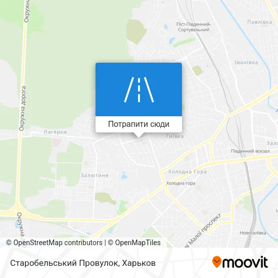 Карта Старобельський Провулок