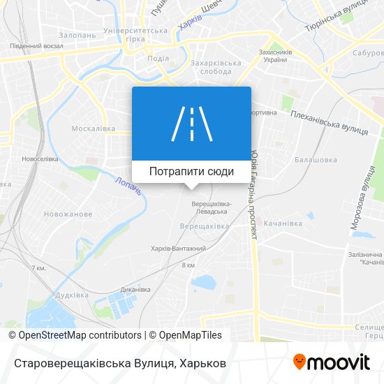 Карта Староверещаківська Вулиця