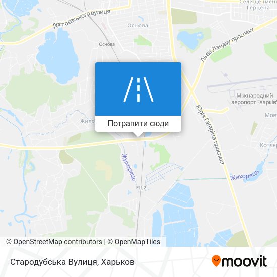 Карта Стародубська Вулиця
