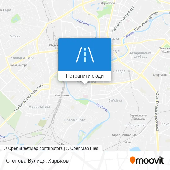 Карта Степова Вулиця