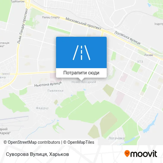 Карта Суворова Вулиця