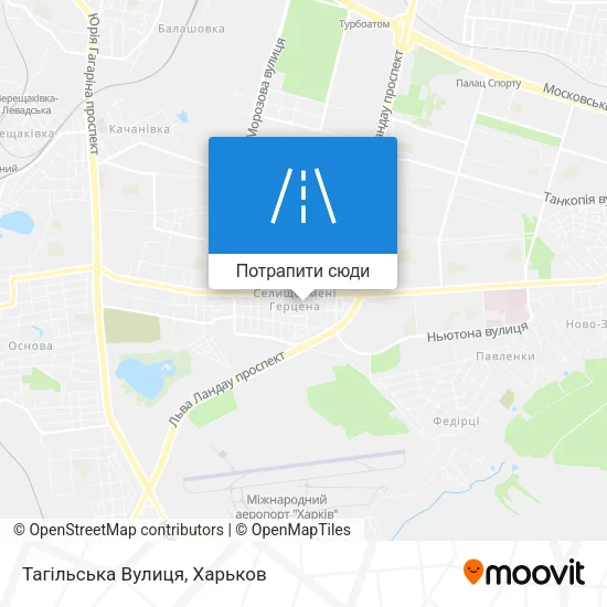 Карта Тагільська Вулиця