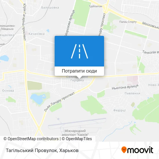 Карта Тагільський Провулок