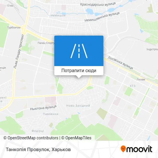Карта Танкопія Провулок