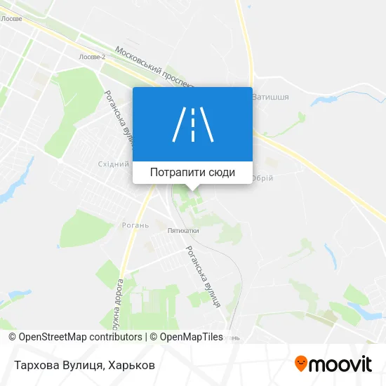 Карта Тархова Вулиця
