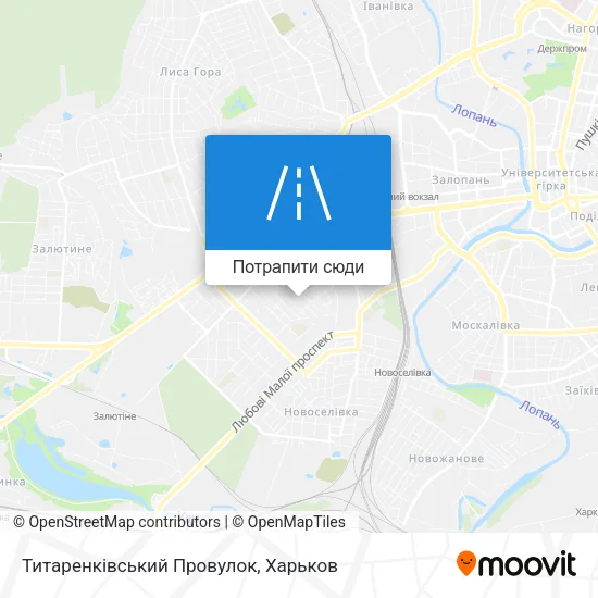 Карта Титаренківський Провулок