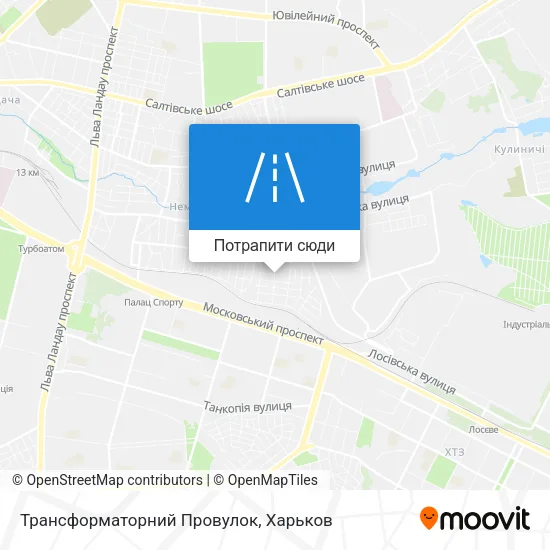 Карта Трансформаторний Провулок
