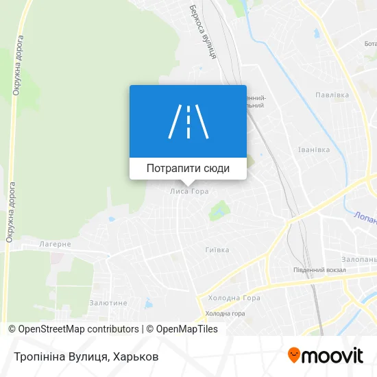 Карта Тропініна Вулиця