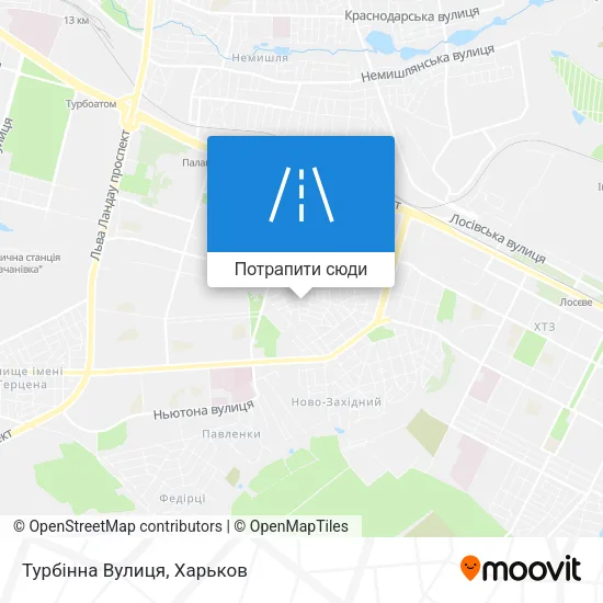 Карта Турбінна Вулиця
