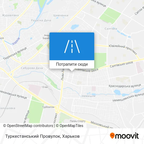 Карта Туркестанський Провулок