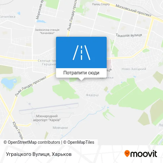 Карта Уграіцкого Вулиця