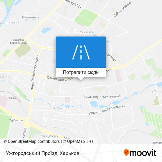 Карта Ужгородський Проїзд