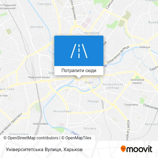 Карта Університетська Вулиця