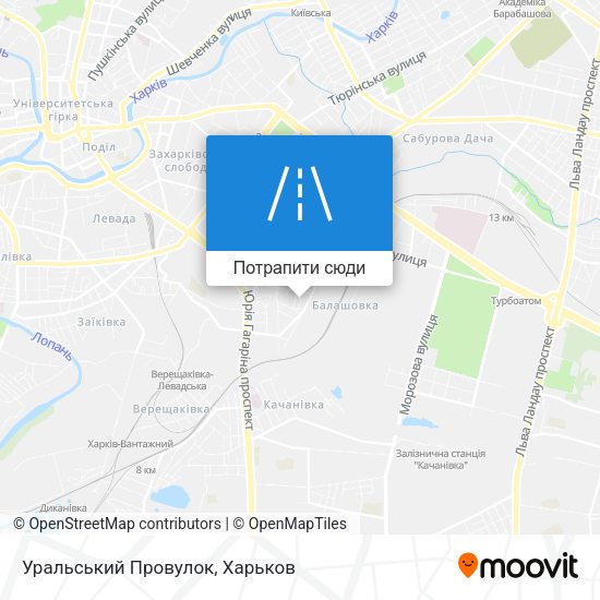 Карта Уральський Провулок