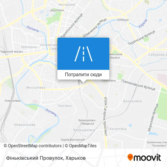 Карта Фіньківський Провулок