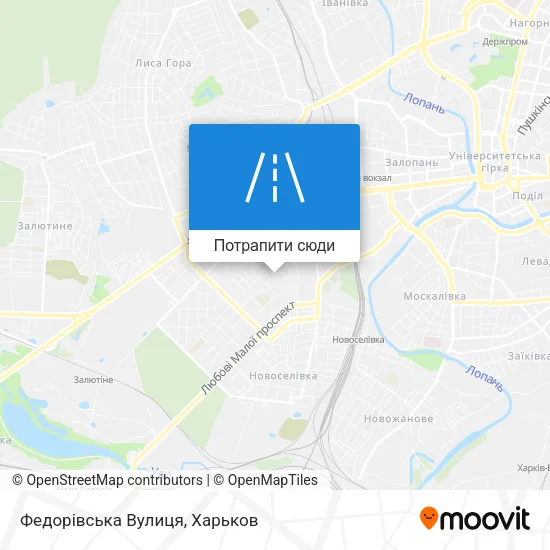 Карта Федорівська Вулиця
