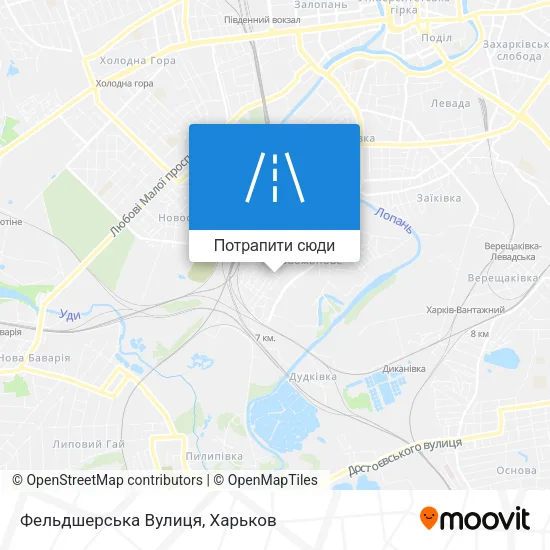 Карта Фельдшерська Вулиця