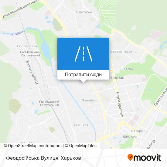 Карта Феодосійська Вулиця