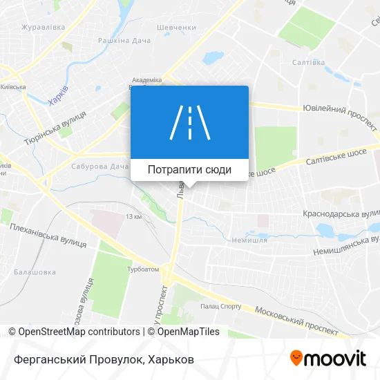 Карта Ферганський Провулок