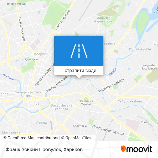 Карта Франківський Провулок