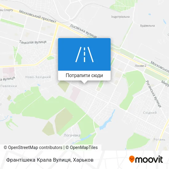 Карта Франтішека Крала Вулиця