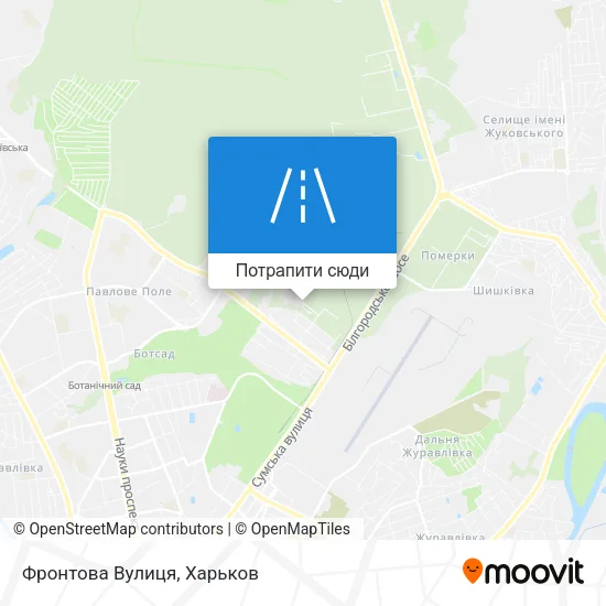 Карта Фронтова Вулиця