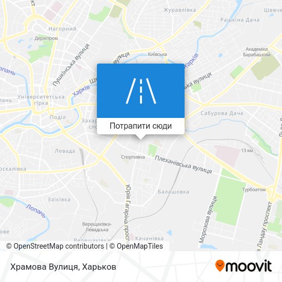 Карта Храмова Вулиця