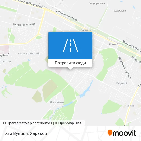 Карта Хтз Вулиця