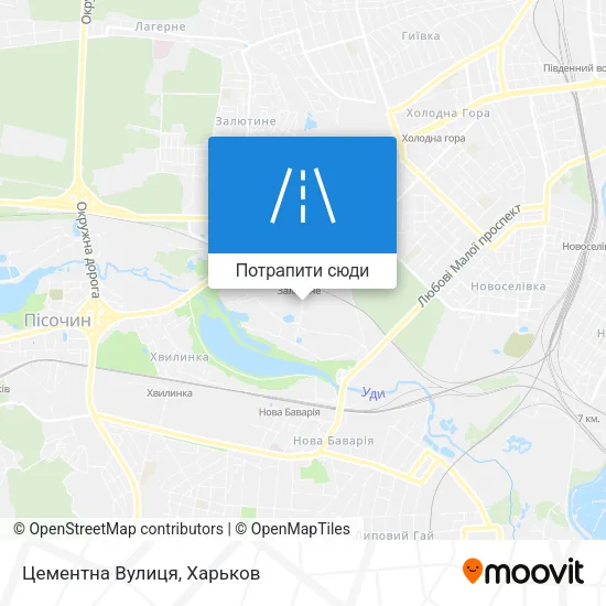 Карта Цементна Вулиця