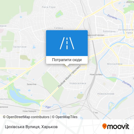 Карта Цехівська Вулиця