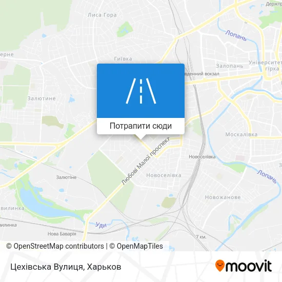 Карта Цехівська Вулиця
