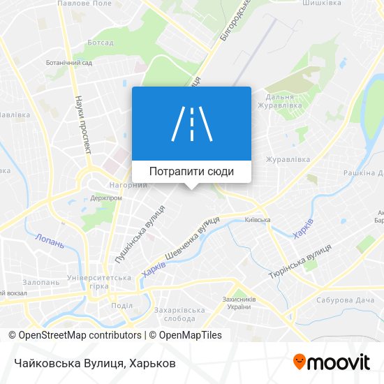Карта Чайковська Вулиця