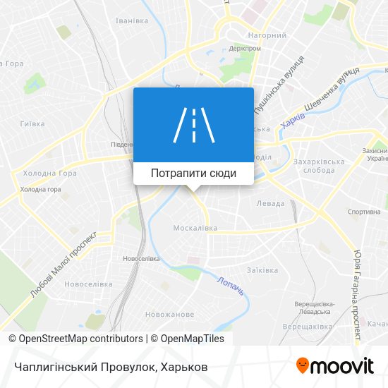 Карта Чаплигінський Провулок