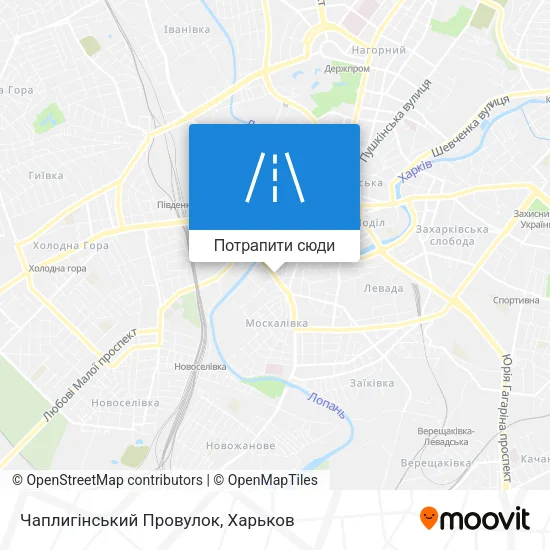 Карта Чаплигінський Провулок
