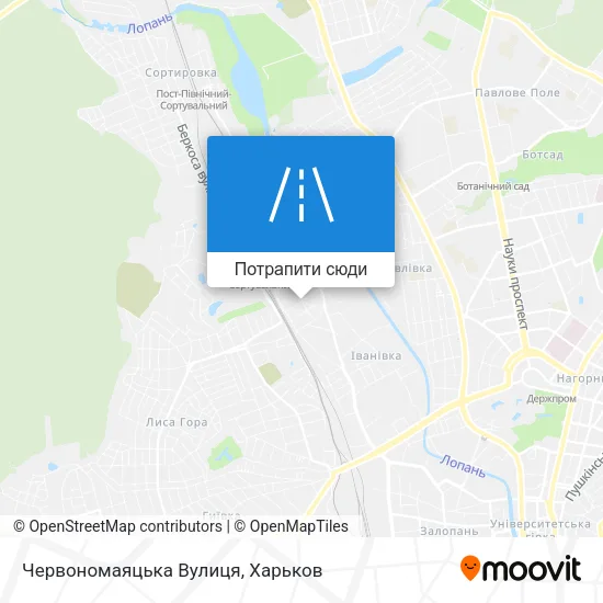 Карта Червономаяцька Вулиця