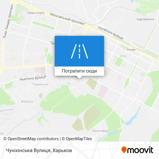 Карта Чуніхінська Вулиця