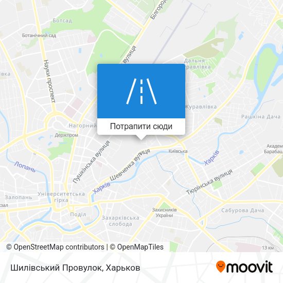Карта Шилівський Провулок