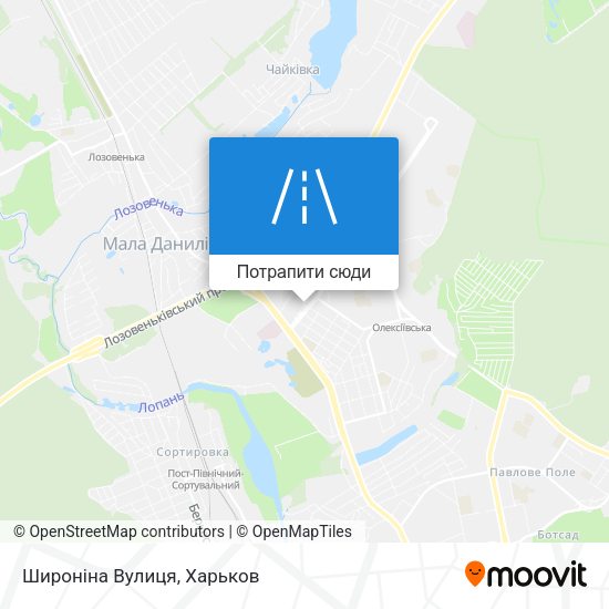 Карта Широніна Вулиця