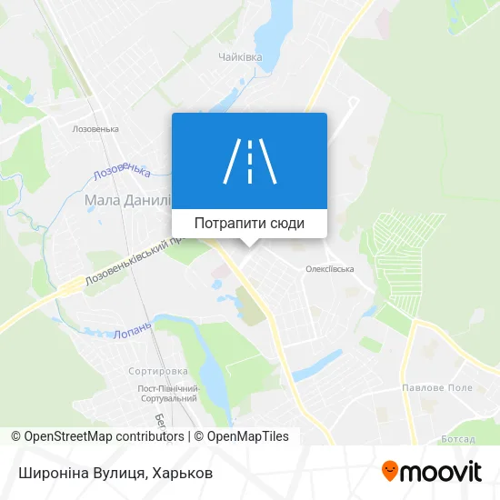 Карта Широніна Вулиця