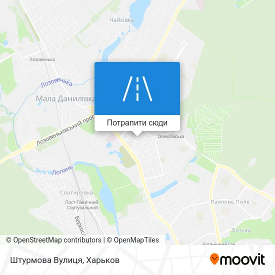 Карта Штурмова Вулиця