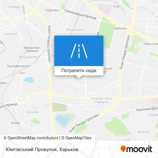 Карта Юмтівський Провулок