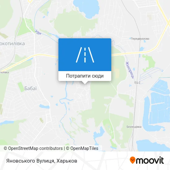 Карта Яновського Вулиця