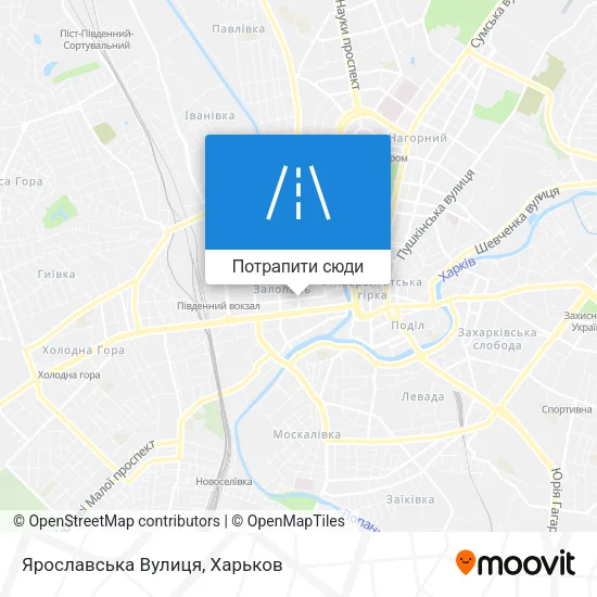 Карта Ярославська Вулиця