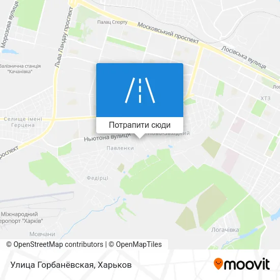 Карта Улица Горбанёвская
